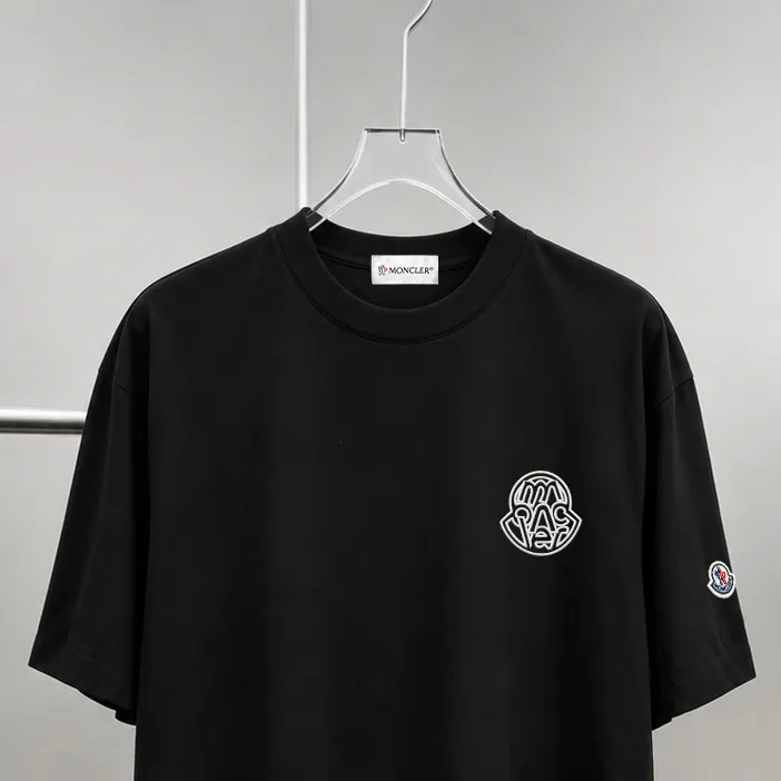 moncle～ logo 《 》7a tee ， Same Style ， : Black White Coffee Brown Size：S（90-130 ） M（125-150 ） L（135-165 ） XL（160-190 ） XXL（185-220 ）